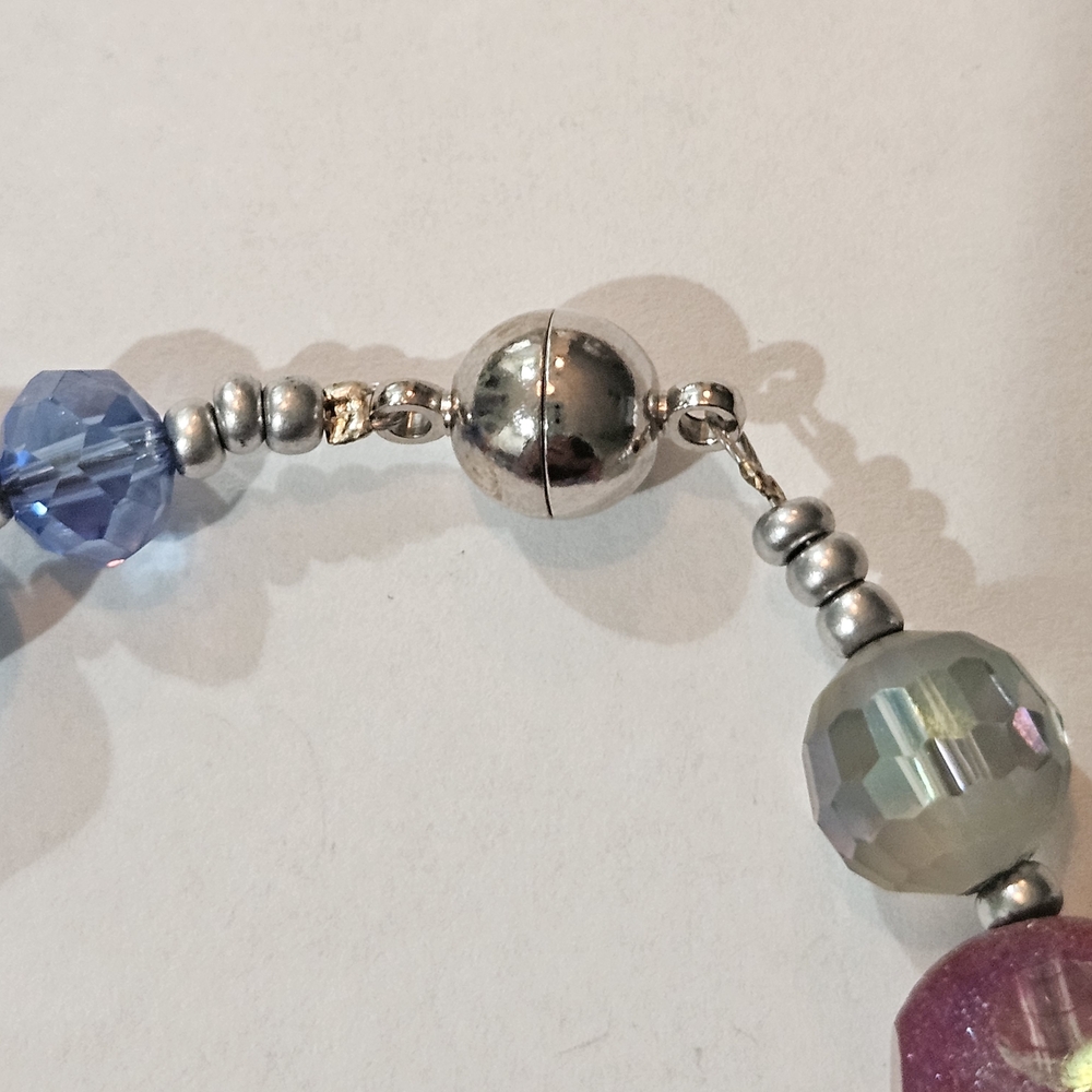 NEW Anthropologie Colorful Beads Bracelet Magnetic Closure Bohemian Summer Retro - Picture 3 of 6